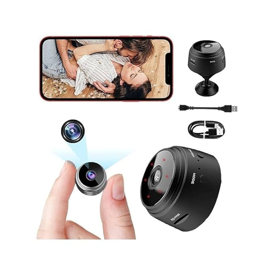 Compact Wireless Security Camera, 1-Pack, Rechargeable Battery, Night Vision & Motion Alerts