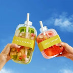 Portable Ice Cube Cup & Straw System – Quick Release, Plastic, Food-Grade for Drinks