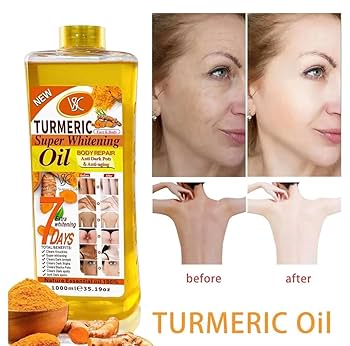 Turmeric Massage Oil 200 ml – Facial & Body Moisturizing, Brightening, Skin Care