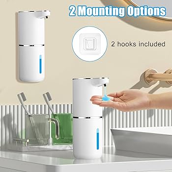 Automatic Soap Dispenser – Touchless Foaming, 380 ml, USB Rechargeable, 4-Level Adjustable Foam