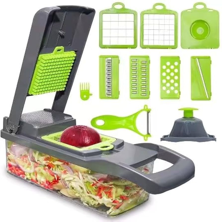 Vegetable Cutter Multifunctional Slicer – Fruit, Potato Peeler, Carrot Grater & Kitchen Basket