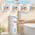 Automatic Soap Dispenser – Touchless Foaming, 380 ml, USB Rechargeable, 4-Level Adjustable Foam