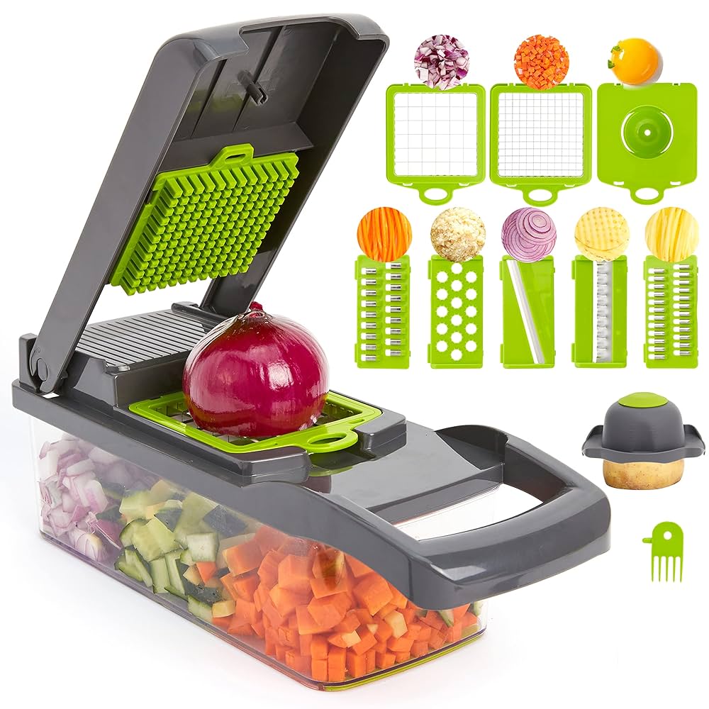 Vegetable Cutter Multifunctional Slicer – Fruit, Potato Peeler, Carrot Grater & Kitchen Basket