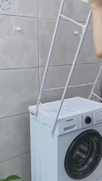 Space-Saving Wood Bathroom Rack for Washing Machine & Toilet