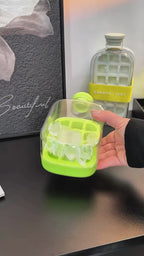 Portable Ice Cube Cup & Straw System – Quick Release, Plastic, Food-Grade for Drinks