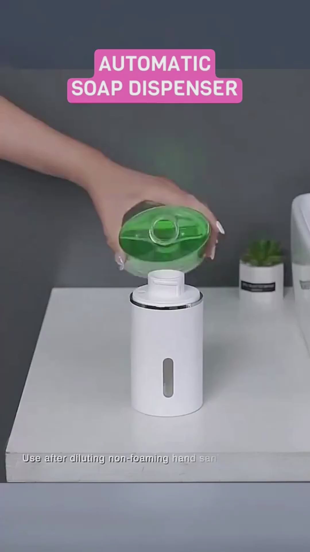 Automatic Soap Dispenser – Touchless Foaming, 380 ml, USB Rechargeable, 4-Level Adjustable Foam